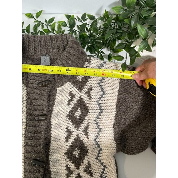 Elsamanda Wool Blend Cardigan Sweater With Toggle Closure Sz M Made in Italy - Picture 11 of 16